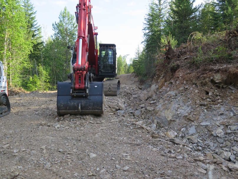 road building on private managed forest land